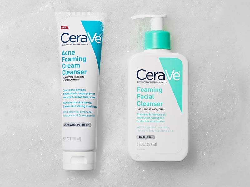 CeraVe Acne Foaming Cream Face Cleanser - sữa rửa mặt tốt nhất cho da nhờn