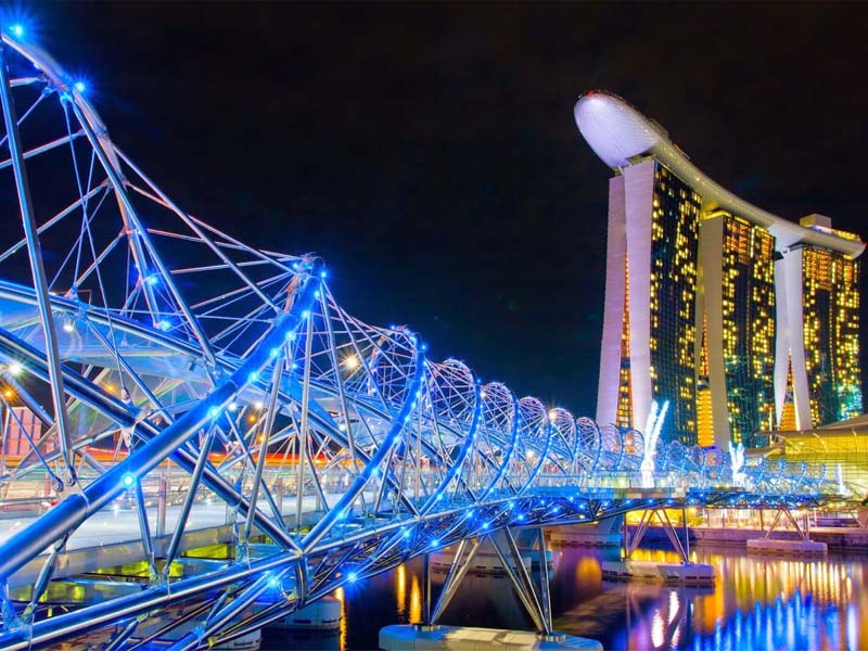 Cầu Helix - Vịnh Marina, Singapore
