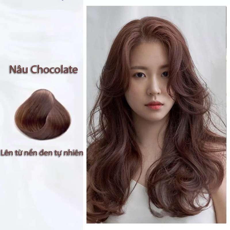 Màu tóc nâu chocolate - Màu tóc nhuộm tết 2023