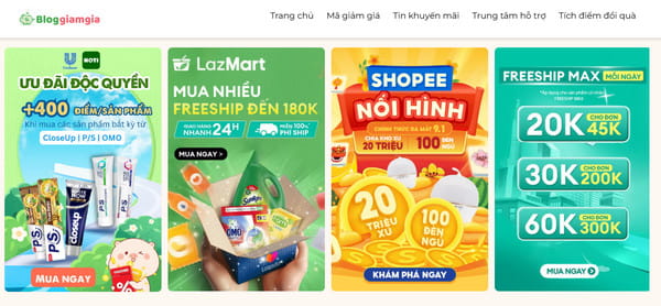 Top 8 Website Mã Giảm Giá Lớn Nhất Việt Nam bloggiamgia