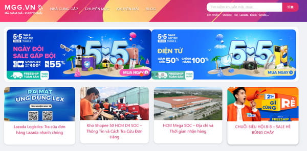 Top 8 Website Mã Giảm Giá Lớn Nhất Việt Nam mgg
